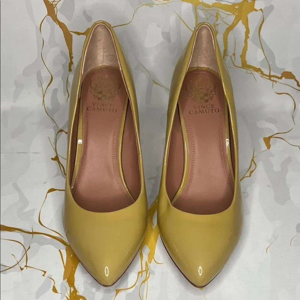 * Vince Camuto Dijon mustard Patent Heels